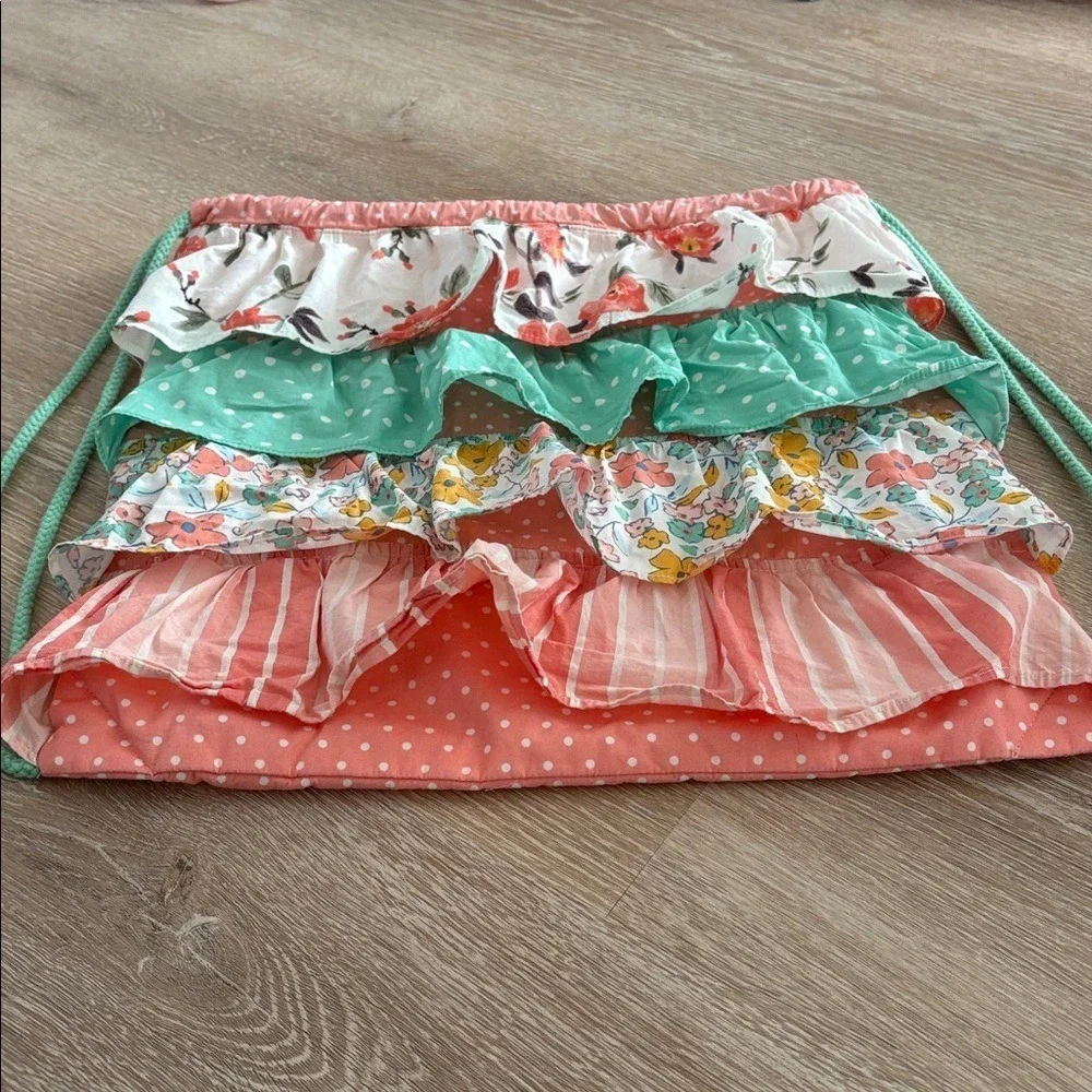 Matilda‎ Jane In the Ruffles Drawstring Backpack Floral Polka Dot